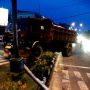 Truk jensi Nissan CKA12 HHT2 berwarna Merah BP 8134 menghantam Trafik Light di Kilometer 6.