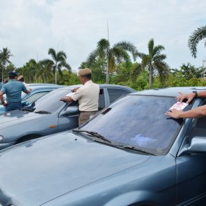 Semarakkan HUT RI Kendaraan Dinas Lantamal IV Wajib Pakai Stiker.