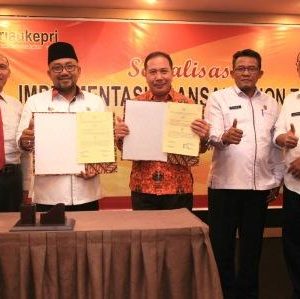 Pemko Tanjungpinang dan Bank Riau Kepri Teken MoU Transaksi Non Tunai