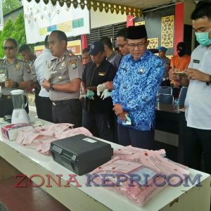 Polres Tanjungpinang Musnahkan BB Sabu Dan Pil Ekstasi