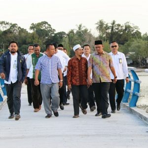 Bupati Bintan Tinjau Pembangunan Jembatan Pengujan