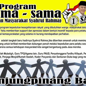 Program SAMA SAMA Paslon SABAR : Dari Dana Duka Hingga Insentif Pekerja Sosial