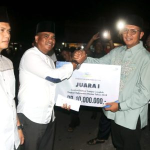 Desa Busung Juara 1 Festival Lampu Cangkok Kabupaten Bintan Tahun 2018