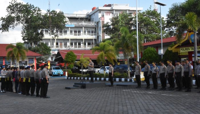 Ratusan Personil Polres Tanjungpinang Siap Amankan Perayaan Imlek