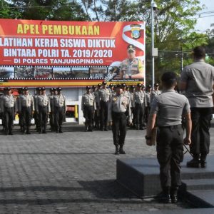 45 Siswa Diktuk Bintara Polri TA 2019/2020 Latihan Kerja Di Polres Tanjungpinang