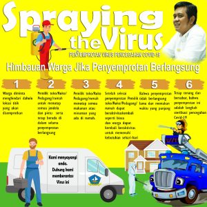 Lindungi Masyarakat Dari Penyebaran Covid-19, Apri Sujadi Semprot Disinfektan Secara Massal