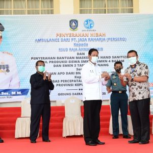 Tangani Pandemi Covid 19 Bersama, Gugus Tugas Covid-19 Kepri Terima Bantuan