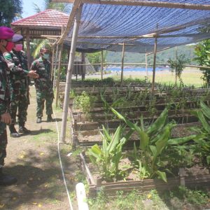 Danlantamal VIII Tinjau Latihan Penanggulangan Dampak Wabah Covid-19 Di Satker Bitung