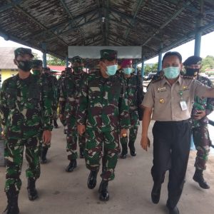 Pangkoarmada 1 Tinjau Penerapan Protokol Kesehatan Di Pelabuhan SBP