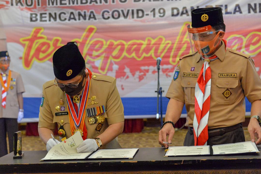Pramuka Selalu Tanggap dan Siap Dalam Upaya Penanggulangan Covid 19