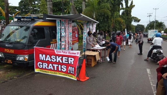Polres Tanjungpinang Buka Gerai Masker Gratis Bagi Masyarakat