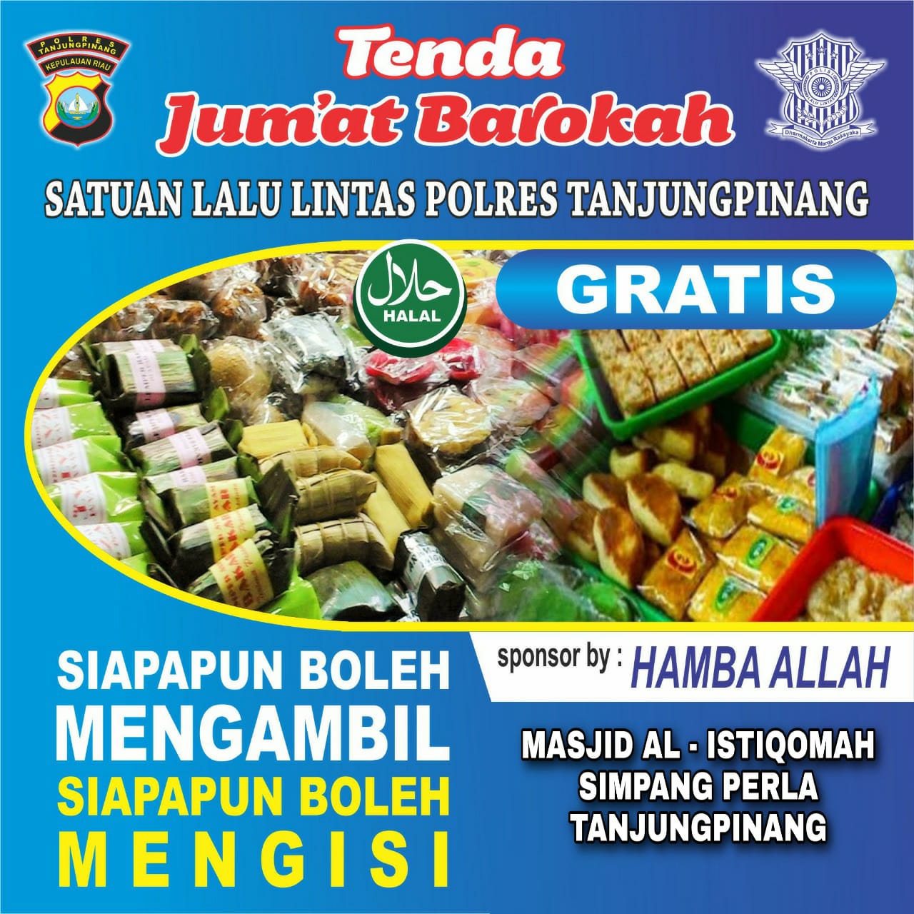 Tenda Jumat Barokah Sediakan Makanan Gratis Bagi Warga