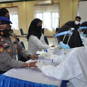 Amankan 444 TPS, 258 Personel Polres Tanjungpinang Jalani Rapid Test
