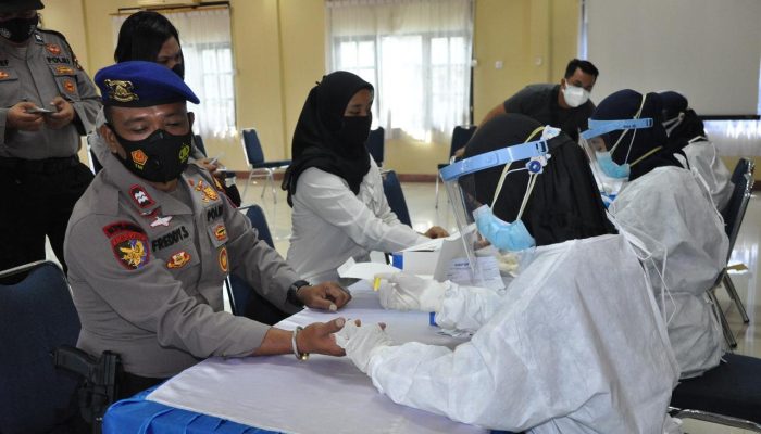 Amankan 444 TPS, 258 Personel Polres Tanjungpinang Jalani Rapid Test