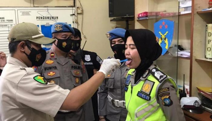 Personel Polres Tanjungpinang Tes Urine, Antisipasi Penyalahgunaan Narkoba