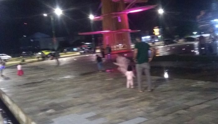 Keberadaan Parit Disekitar Tugu Sirih Emas Dikeluhkan Pengunjung