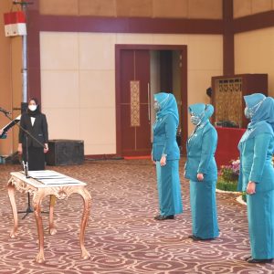 Dewi Kumalasari Lantik Tiga Ketua TP PKK Tiga Kabupaten