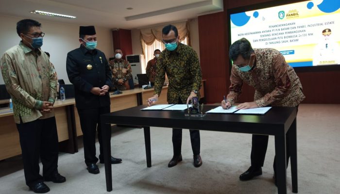 Gubernur Kepri Saksikan PLN Batam MoU Panbil Industrial Estate Bangun PLTU Biomassa