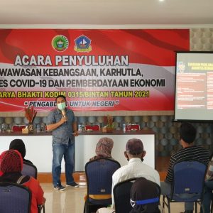Karya Bhakti TNI-AD Kodim 0315/Bintan, Satreskrim Penyuluhan Karhutla Di Toapaya Selatan