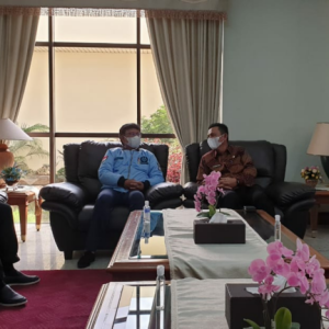Menkominfo Bersama Gubernur Kepri Peletakan Batu Pertama Pembangunan 17 Tower BTS Di Natuna