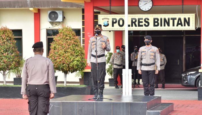 Polres Bintan Laksanakan Korp Raport Kenaikan Pangkat Pengabdian