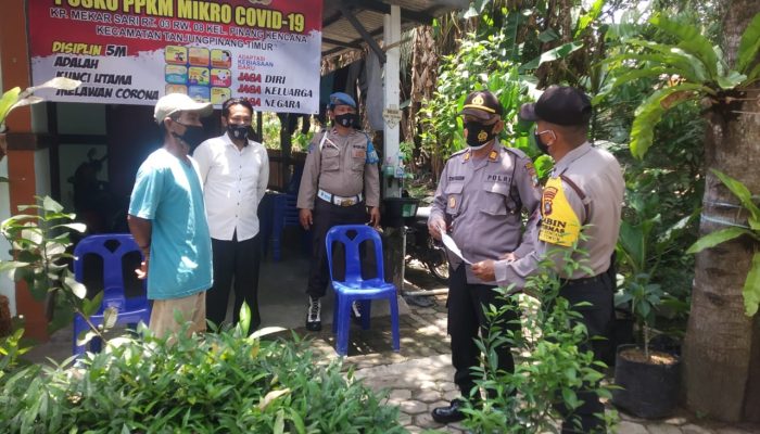 Minimalisir Covid-19, Kapolsek Tanjungpinang Timur Cek Posko PPKM Mikro