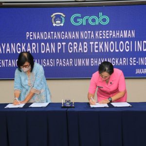 Bhayangkari dan PT Grab Menandatangani MoU Digitalisasi UMKM Se-Indonesia
