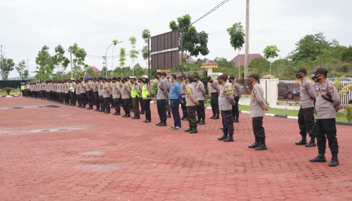 Separo Personil Polres Bintan Apel Pengamanan Sholat Idul Fitri 1442H dan Kebaktian Kenaikan Isa Almasi