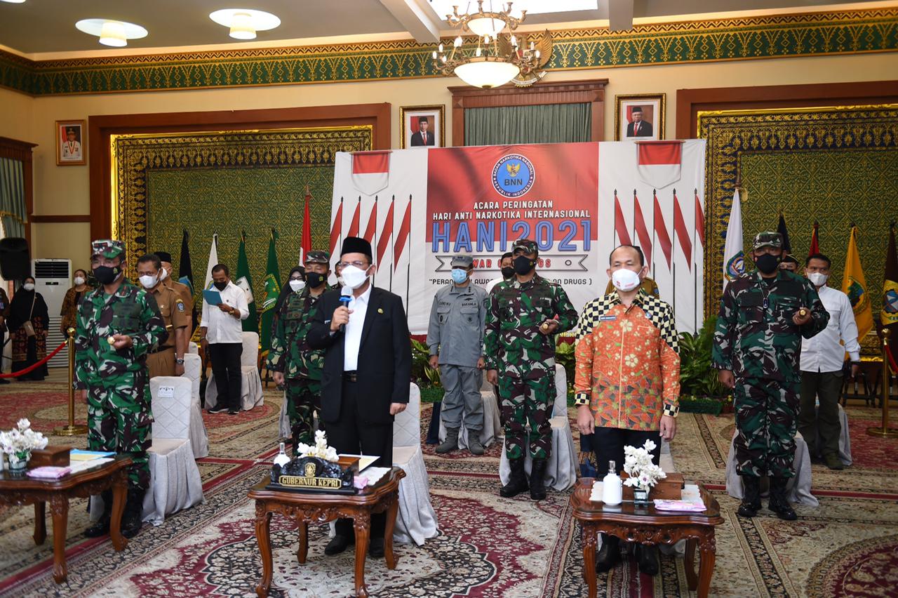 Peringati HANI 2021, Gubernur Ansar Ajak Perangi Narkoba