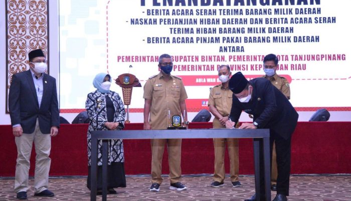 14 Aset Tanah Dan Bangunan Pemkab Bintan Diserahkan Pemko Tanjungpinang