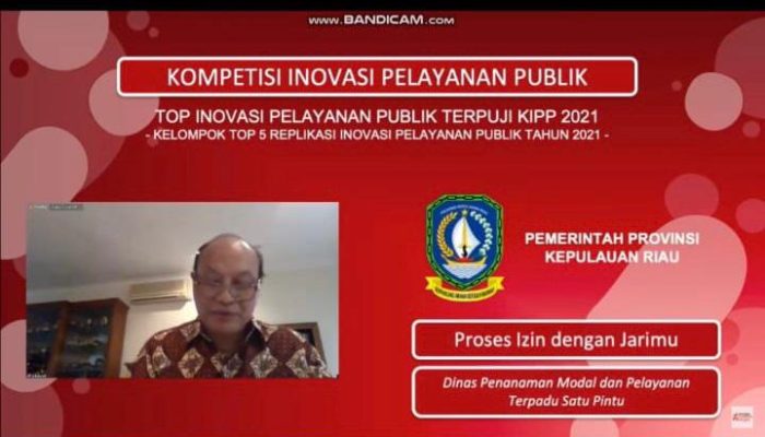 Satu Lagi Penghargaan Diraih Pemprov Kepri Dalam Sehari, Penghargaan Top Inovasi Pelayanan Publik Terpuji KIPP 2021