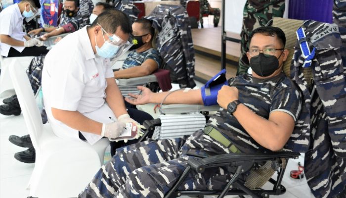 Peringati HUT RI Ke-76, Lantamal IV Lakukan Donor Plasma Konvalesen Dan Donor Darah