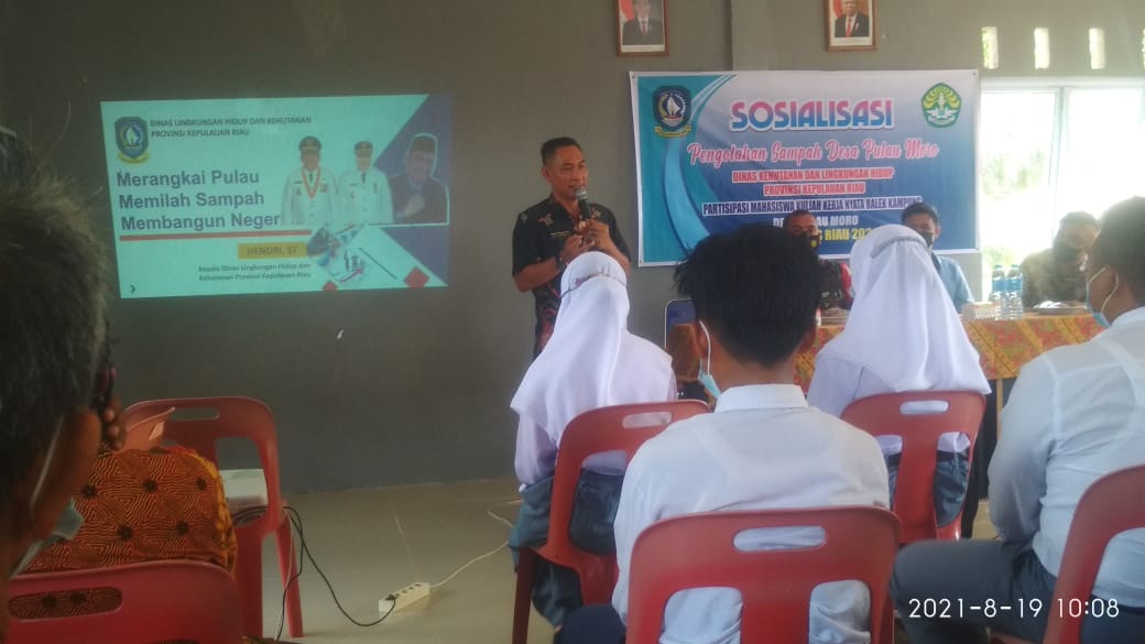 DLHK Kepri Sosialisasi Dan Edukasi Pengelolaan Sampah Di Pulau Moro