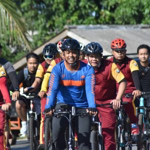 Kapolres Bintan Gowes Bersepeda Bersama Anggota