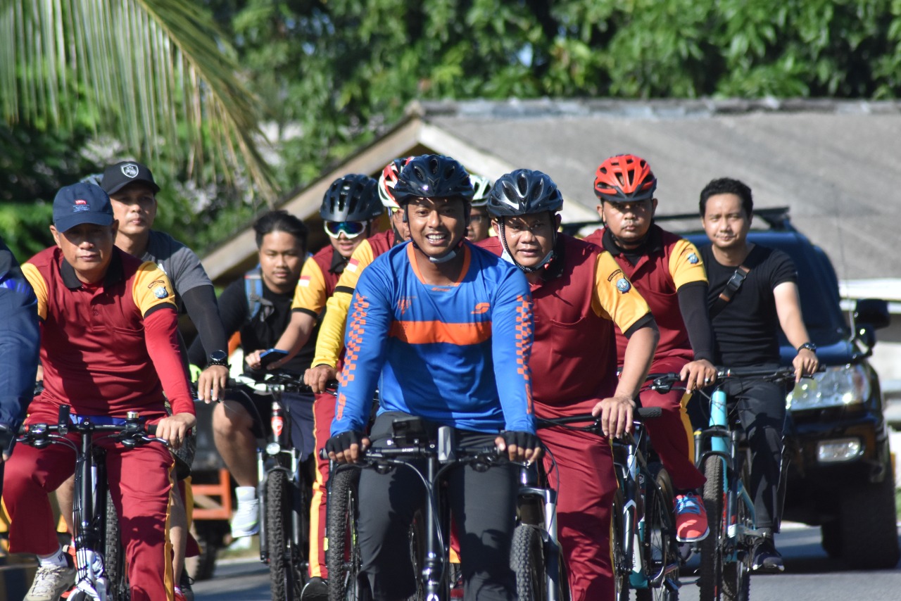 Kapolres Bintan Gowes Bersepeda Bersama Anggota