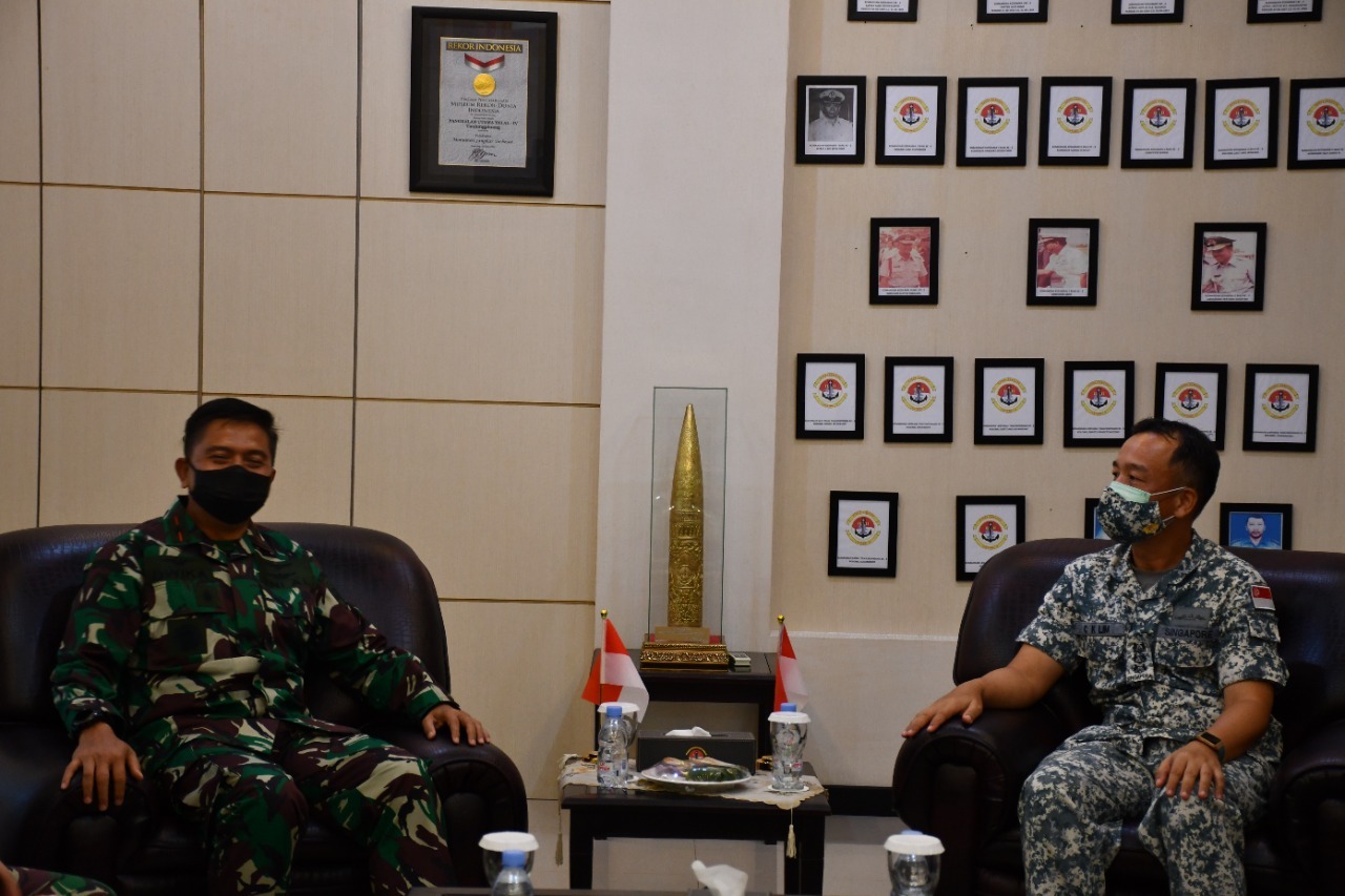 Danlantamal IV Tanjungpinang Terima Kunker Athan Singapura