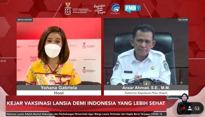 Tampil Live di CNN, Gubernur Paparkan Strategi Menggesa Vaksinasi Bagi Lansia di Kepri