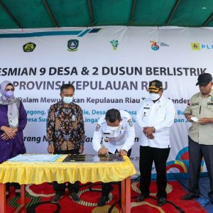 HLN ke-76, Gubernur Resmikan 9 Desa 2 Dusun Di Kepri Berlistrik PLN