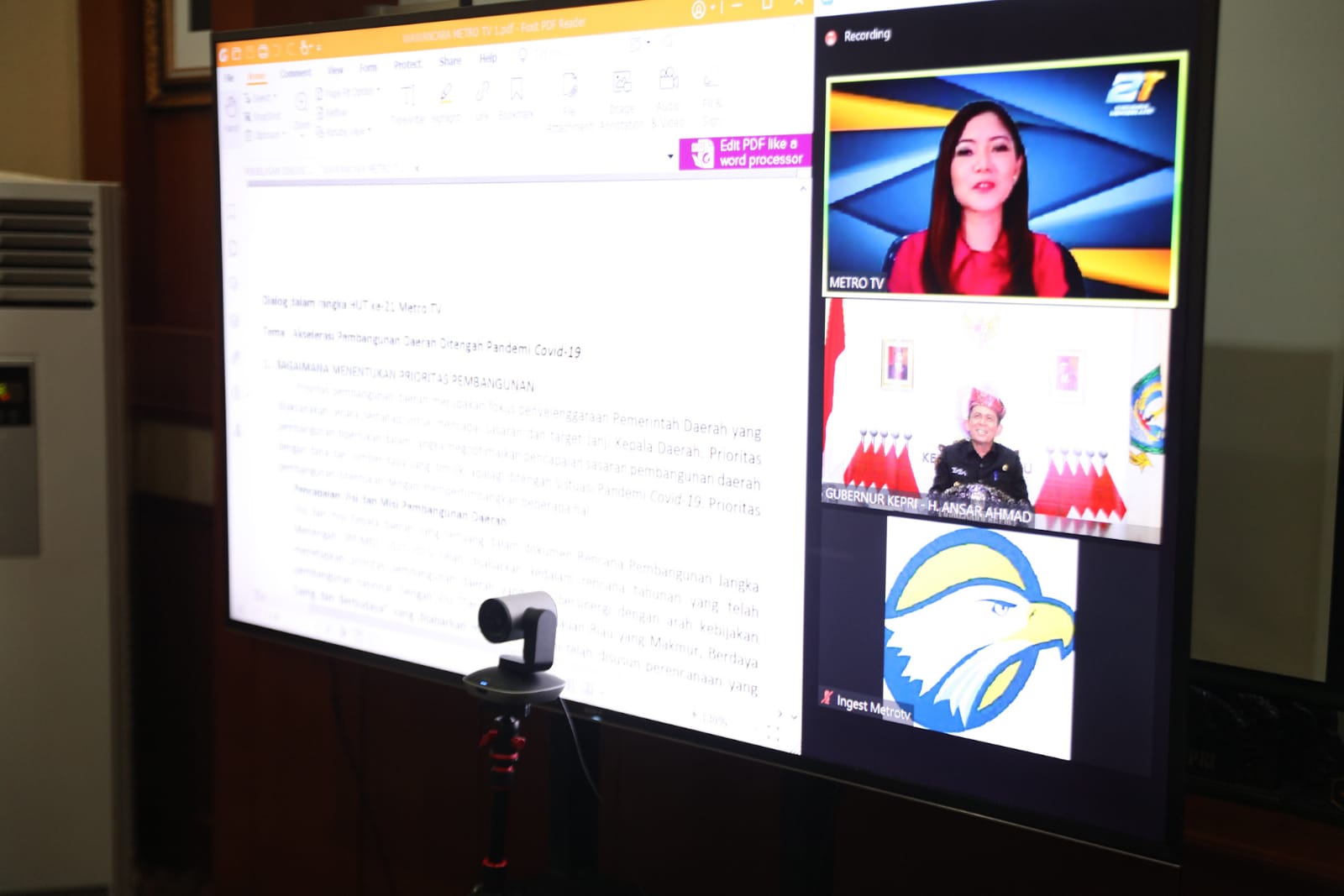 Gubernur Ansar Bersama Kadin Sepakat  Berikan  Hak Guna Lahan Gratis Bagi Investor 5 Tahun