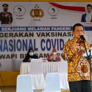 Vaksinasi Massal IWAPI dan Polri Sukseskan Vaksinasi Nasional 