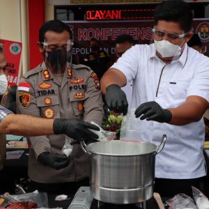 Polres Bintan Musnahkan Barang Bukti Narkoba Hasil Tangkapan 2021