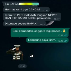 Dandim 0315/Bintan Dicatut OTK Untuk Meminta Sejumlah Uang