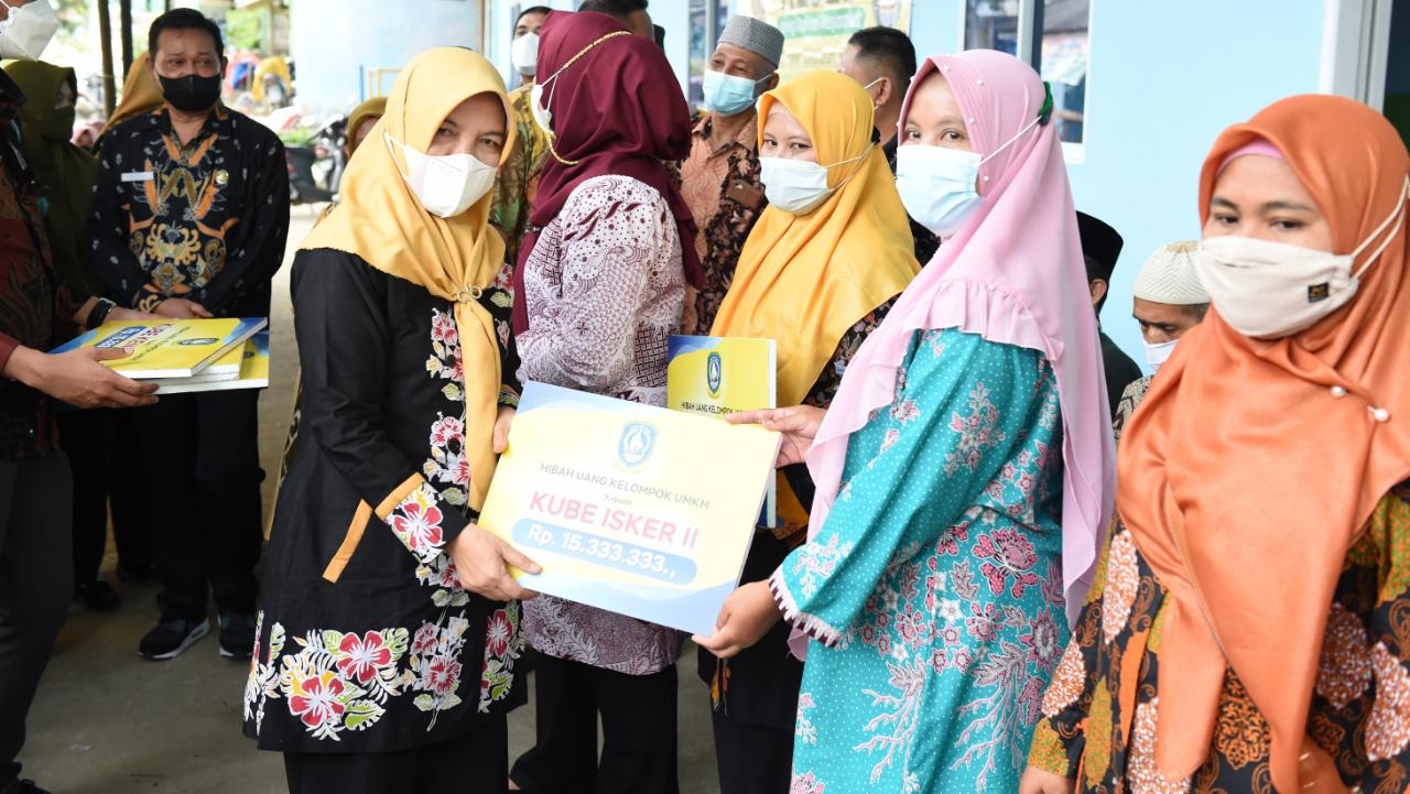 TP PKK Kepri Serahkan Bantuan Produsen Kerupuk Dan Tinjau Rumah Korban Bencana Alam