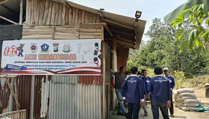 HPN 2022, PWI Bintan Bangun Septitank Dan Renovasi 1 Rumah Warga