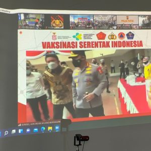 Melalui Zoom Meeting, Kapolri Pantau Vaksinasi Massal Serentak Di Indonesia