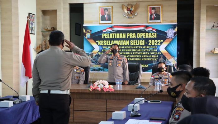 Tekan Lakalantas, Polres Bintan Gelar Pelatihan Pra Operasi Keselamatan Seligi 2022