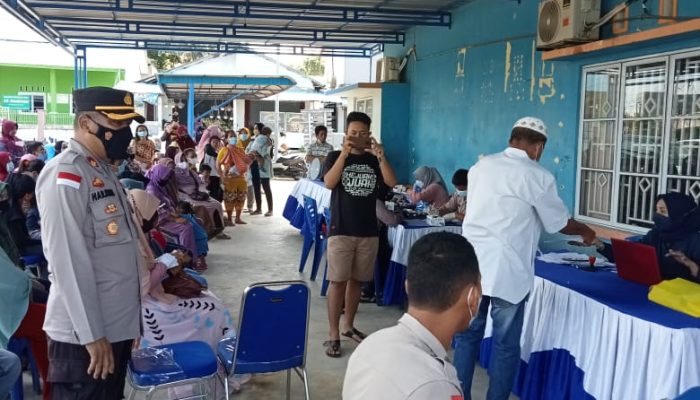 Polres Bintan Laksanakan Vaksinasi Serentak Se- Indonesia, Dipantau Kapolri