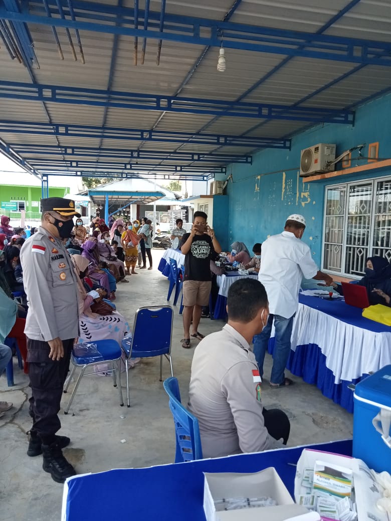 Polres Bintan Laksanakan Vaksinasi Serentak Se- Indonesia, Dipantau Kapolri