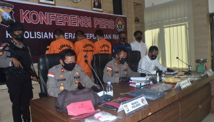 3 Pelaku Narkoba Berhasil Dibekuk Satresnarkoba Polres Bintan