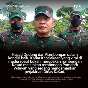 Kecelakaan di Merauke, Kadispenad: Kecelakaan Tunggal dan Diluar Rombongan Kasad